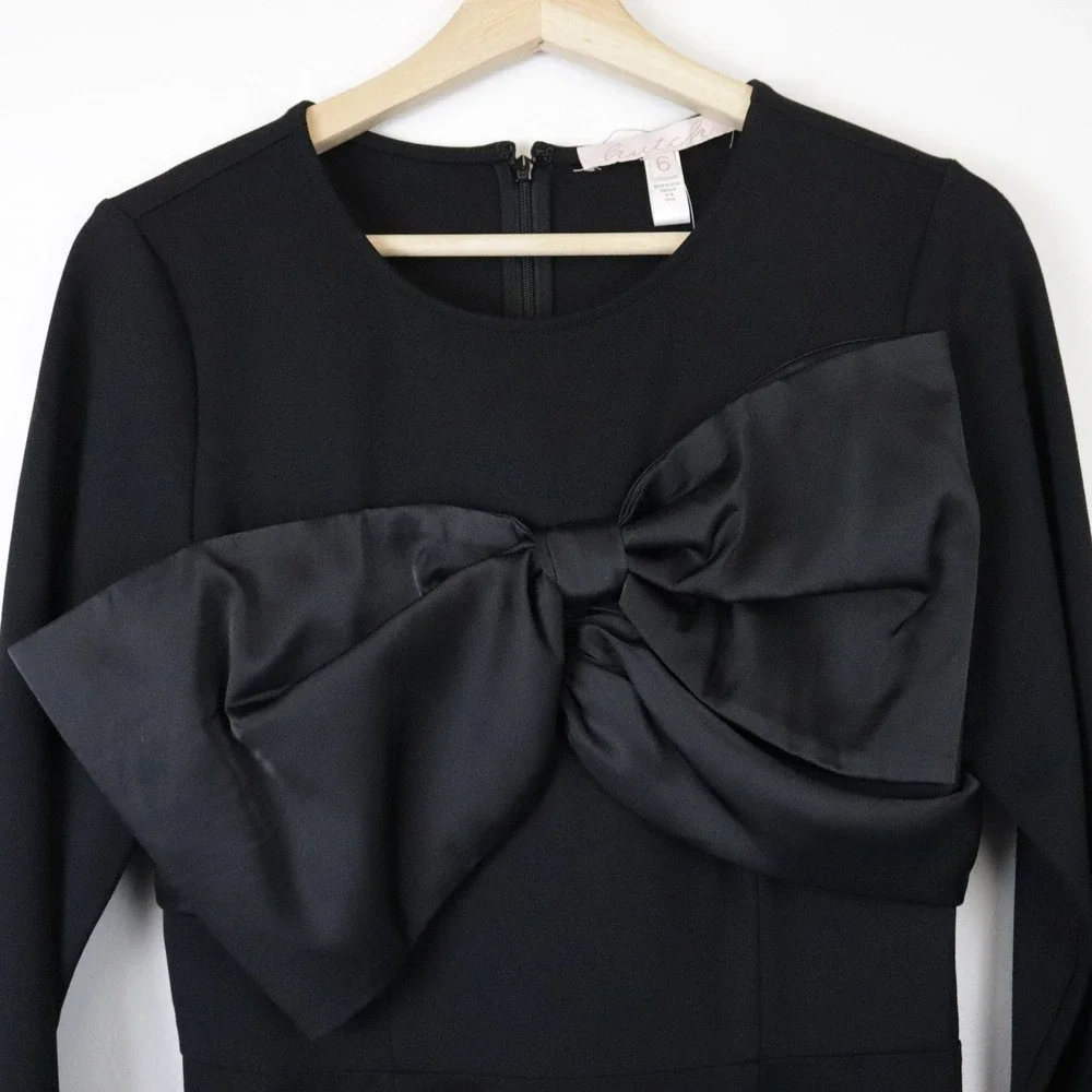 NWT Anthropologie Hutch‎ Bow Mini Dress Black 6